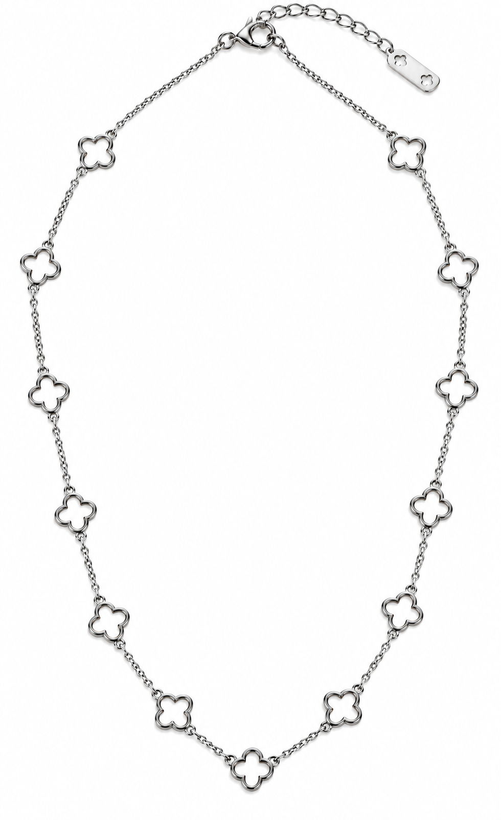 Open Clover Station Necklace